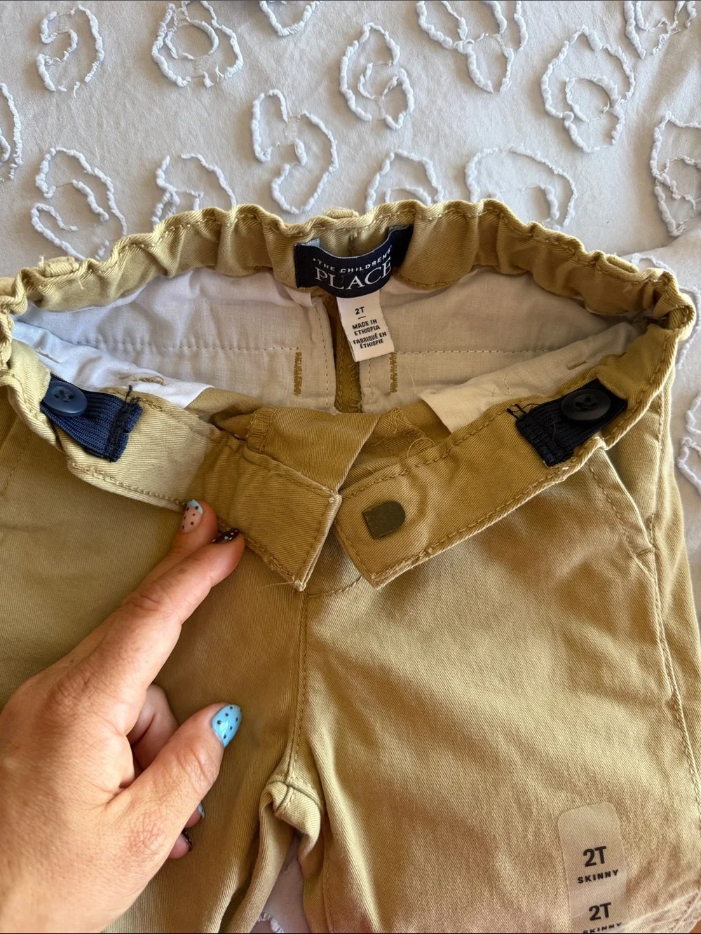 NWT The Children’s Place Toddler Boy Skinny Chino Pants Khaki Tan Size 2T